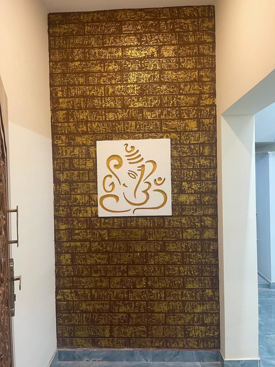 Golden Nest Interiors feature wall by Crown Castle Construction